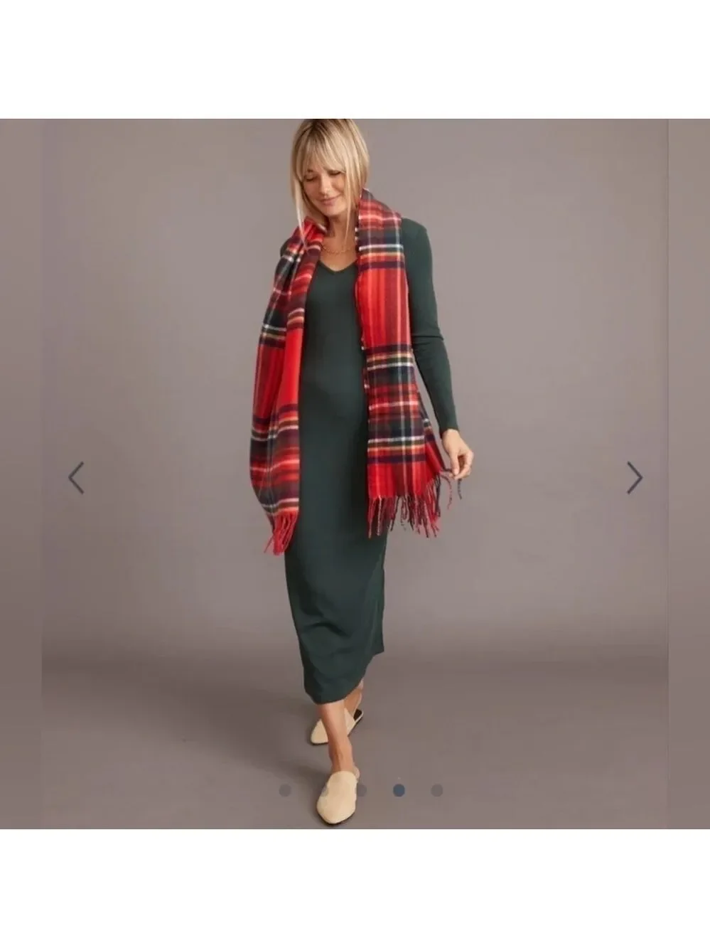 Marine layer Scotland Scarf in Holiday Red Plaid